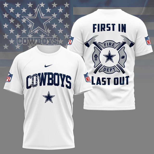 LIMITED EDITION - NEW CUSTOMIZED NFL21 DCB DALLAS COWBOYS FIRE DEPT 3D SHIRT