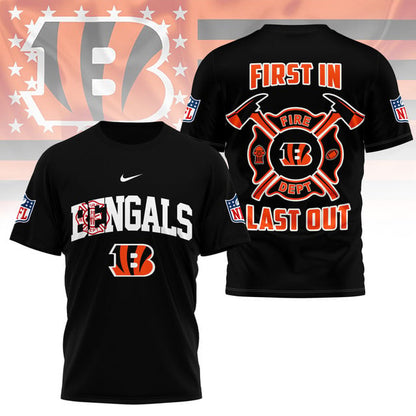 LIMITED EDITION - NEW CUSTOMIZED NFL16 CCB CINCINNATI BENGALS FIRE DEPT 3D SHIRT