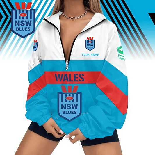 LIMITED EDITION - NEW 19 NSW CUSTOMIZED V-NECK ZIPPER SWEATSHIRT JACKET