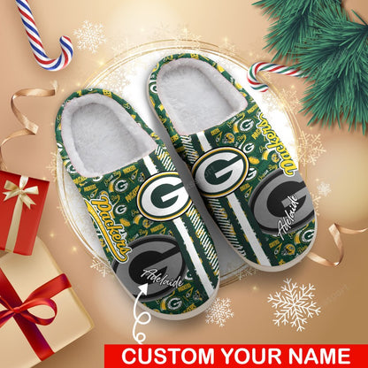 LIMITED EDITION - NEW CUSTOMIZED NFL08 GBP GREEN BAY PACKERS FOAM SLIPPERS