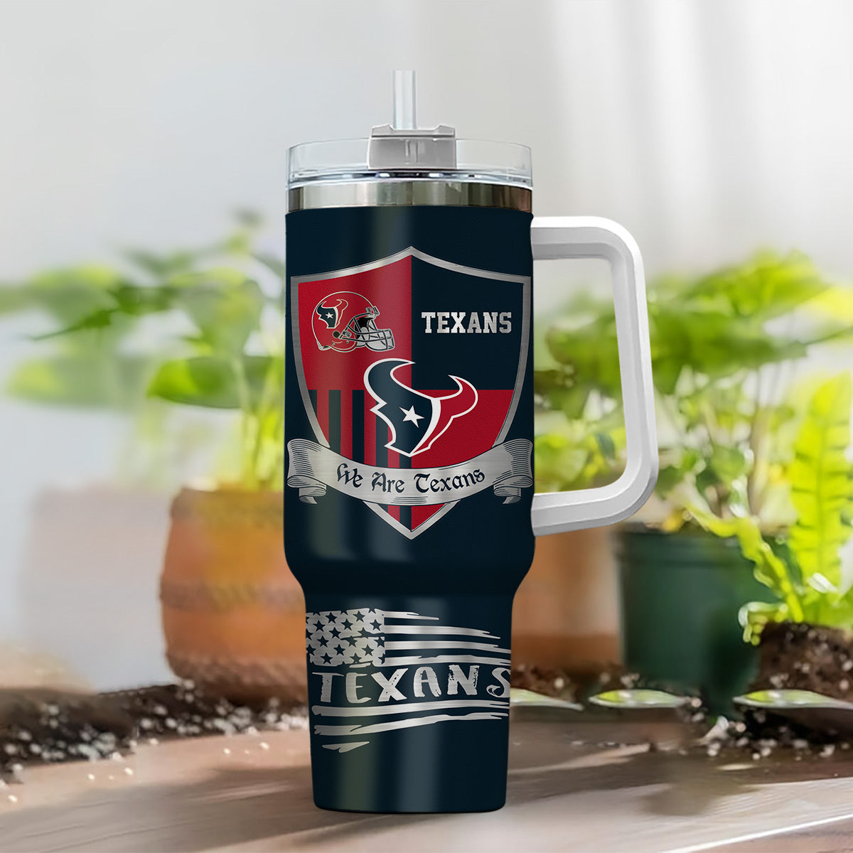 LIMITED EDITION - NEW CUSTOMIZED NFL15 HTT HOUSTON TEXANS 40 OZ TUMBLER