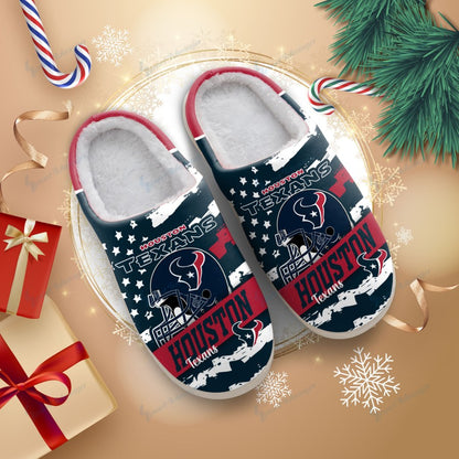 LIMITED EDITION - NEW CUSTOMIZED NFL15 HTT HOUSTON TEXANS FOAM SLIPPERS