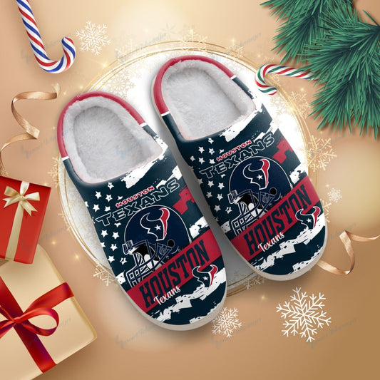 LIMITED EDITION - NEW CUSTOMIZED NFL15 HTT HOUSTON TEXANS FOAM SLIPPERS