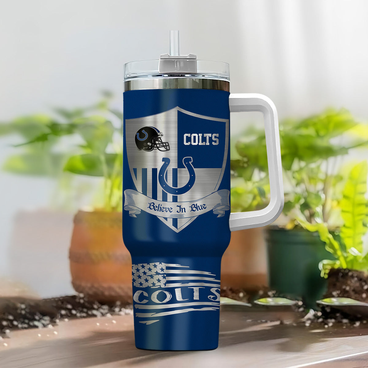 LIMITED EDITION - NEW CUSTOMIZED NFL17 IDC INDIANAPOLIS COLTS 40 OZ TUMBLER