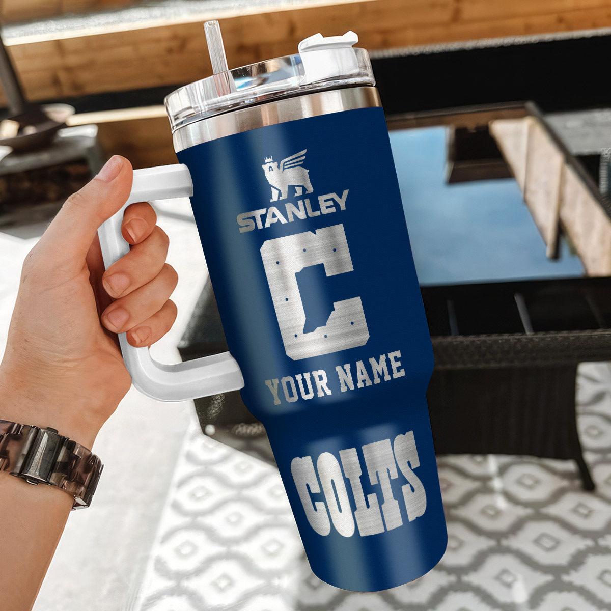 LIMITED EDITION - NEW CUSTOMIZED NFL17 IDC INDIANAPOLIS COLTS 40 OZ TUMBLER