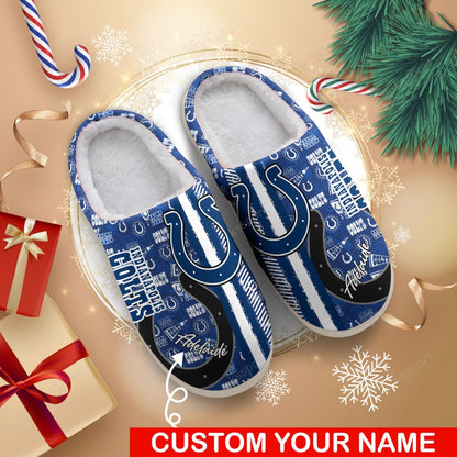 LIMITED EDITION - NEW CUSTOMIZED NFL17 IDC INDIANAPOLIS COLTS FOAM SLIPPERS