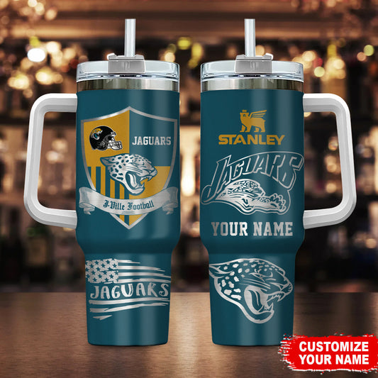 LIMITED EDITION - NEW CUSTOMIZED NFL30 JSJ JACKSONVILLE JAGUARS 40 OZ TUMBLER