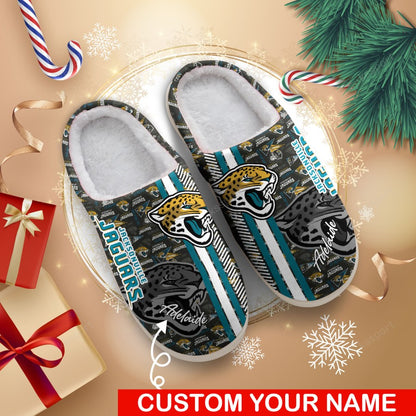 LIMITED EDITION - NEW CUSTOMIZED NFL30 JSJ JACKSONVILLE JAGUARS FOAM SLIPPERS