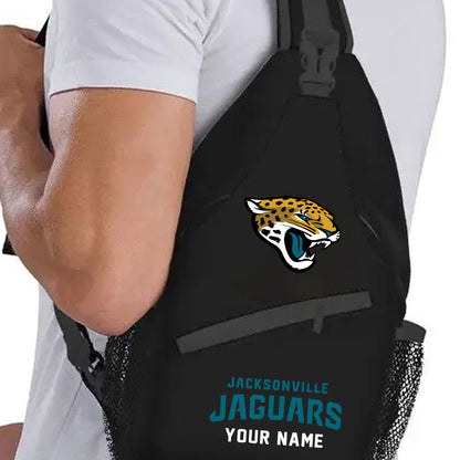 LIMITED EDITION - NEW CUSTOMIZED NFL30 JSJ JACKSONVILLE JAGUARS SLING BAG