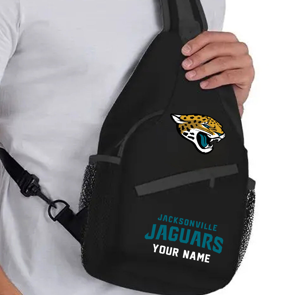 LIMITED EDITION - NEW CUSTOMIZED NFL30 JSJ JACKSONVILLE JAGUARS SLING BAG
