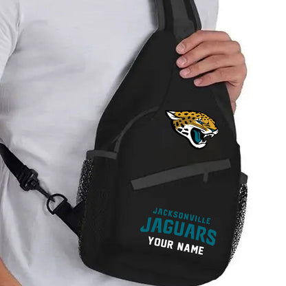 LIMITED EDITION - NEW CUSTOMIZED NFL30 JSJ JACKSONVILLE JAGUARS SLING BAG