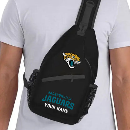 LIMITED EDITION - NEW CUSTOMIZED NFL30 JSJ JACKSONVILLE JAGUARS SLING BAG