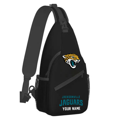 LIMITED EDITION - NEW CUSTOMIZED NFL30 JSJ JACKSONVILLE JAGUARS SLING BAG