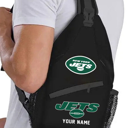 LIMITED EDITION - NEW CUSTOMIZED NFL25 NYJ NEW YORK JETS SLING BAG