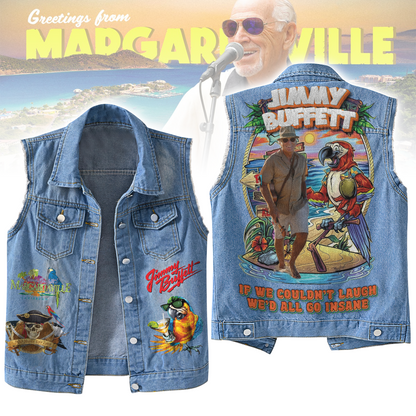 NEW PREMIUM JIMMY BUFFET UNISEX SLEEVELESS JACKET