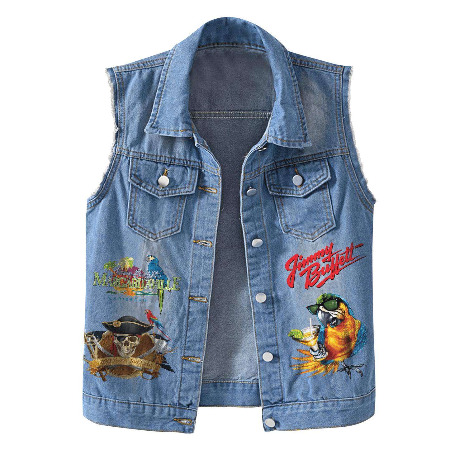 NEW PREMIUM JIMMY BUFFET UNISEX SLEEVELESS JACKET