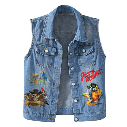 NEW PREMIUM JIMMY BUFFET UNISEX SLEEVELESS JACKET