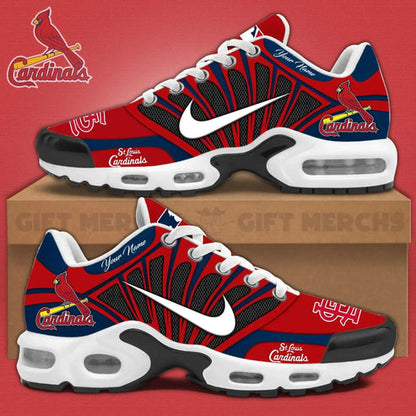 LIMITED EDITION - NEW CUSTOMIZED MLB24 SLC ST. LOUIS CARDINALS UNISEX AIR MAX PLUS SNEAKERS