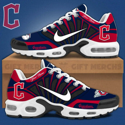 LIMITED EDITION - NEW CUSTOMIZED MLB13 CGS CLEVELAND GUARDIANS UNISEX AIR MAX PLUS SNEAKERS