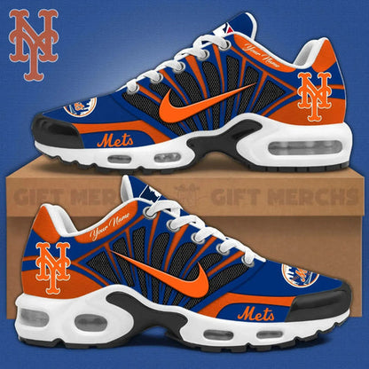 LIMITED EDITION - NEW CUSTOMIZED MLB17 NYM NEW YORK METS UNISEX AIR MAX PLUS SNEAKERS