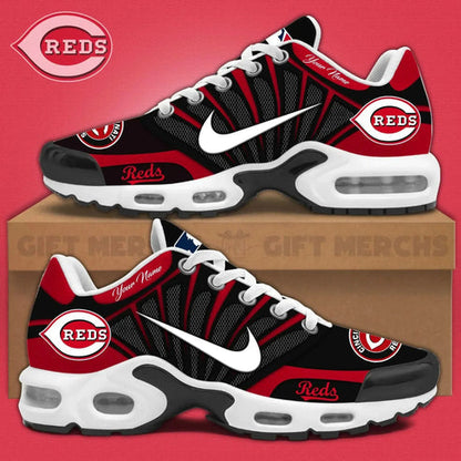 LIMITED EDITION - NEW CUSTOMIZED MLB05 CRS CINCINNATI REDS UNISEX AIR MAX PLUS SNEAKERS