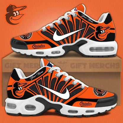 LIMITED EDITION - NEW CUSTOMIZED MLB25 BOS BALTIMORE ORIOLES UNISEX AIR MAX PLUS SNEAKERS