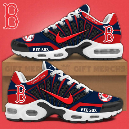 LIMITED EDITION - NEW CUSTOMIZED MLB03 BRS BOSTON RED SOX UNISEX AIR MAX PLUS SNEAKERS