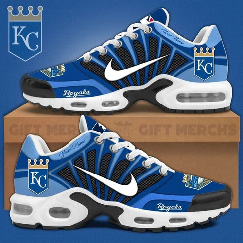 LIMITED EDITION - NEW CUSTOMIZED MLB19 KCR KANSAS CITY ROYALS UNISEX AIR MAX PLUS SNEAKERS