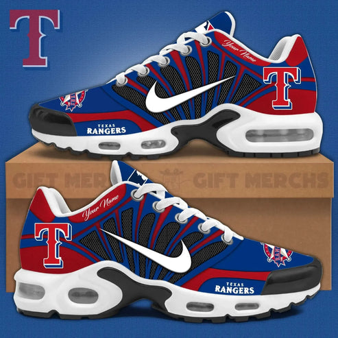 LIMITED EDITION - NEW CUSTOMIZED MLB08 TRS TEXAS RANGERS UNISEX AIR MAX PLUS SNEAKERS