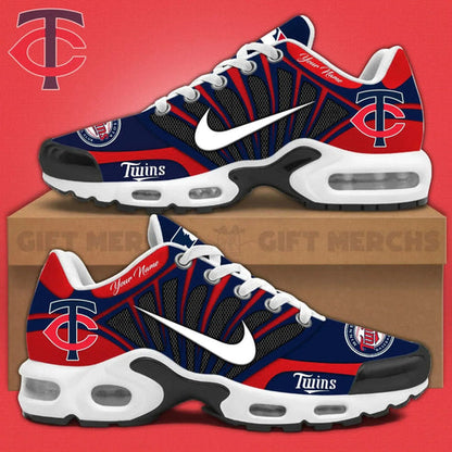 LIMITED EDITION - NEW CUSTOMIZED MLB22 MTS MINNESOTA TWINS UNISEX AIR MAX PLUS SNEAKERS