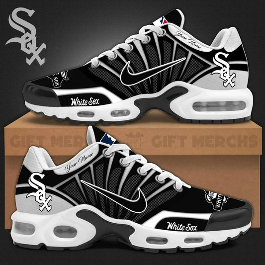 LIMITED EDITION - NEW CUSTOMIZED MLB26 CWS CHICAGO WHITE SOX UNISEX AIR MAX PLUS SNEAKERS