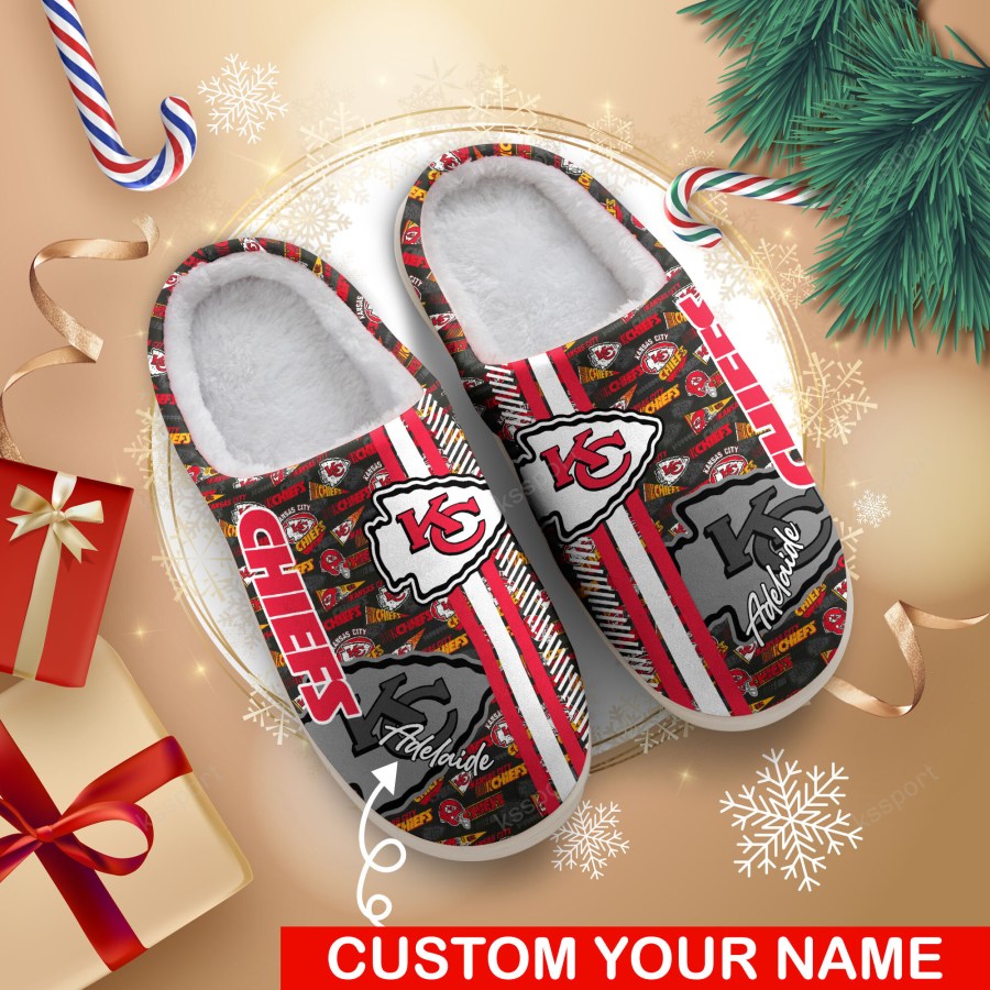 LIMITED EDITION - NEW CUSTOMIZED NFL01 KCC KANSAS CITY CHIEFS FOAM SLIPPERS