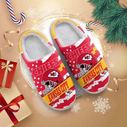 LIMITED EDITION - NEW CUSTOMIZED NFL01 KCC KANSAS CITY CHIEFS FOAM SLIPPERS