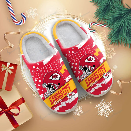 LIMITED EDITION - NEW CUSTOMIZED NFL01 KCC KANSAS CITY CHIEFS FOAM SLIPPERS