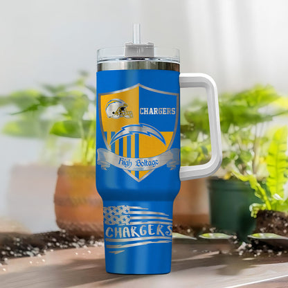 LIMITED EDITION - NEW CUSTOMIZED NFL09 LAC LOS ANGELES CHARGERS 40 OZ TUMBLER