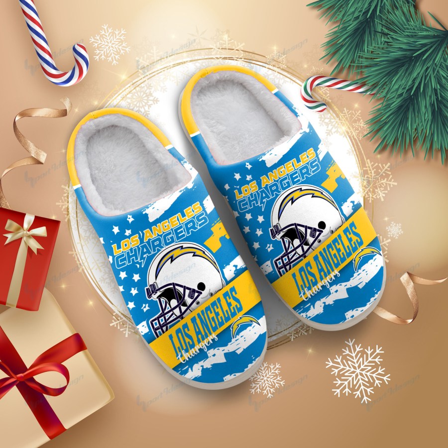 LIMITED EDITION - NEW CUSTOMIZED NFL09 LAC LOS ANGELES CHARGERS FOAM SLIPPERS
