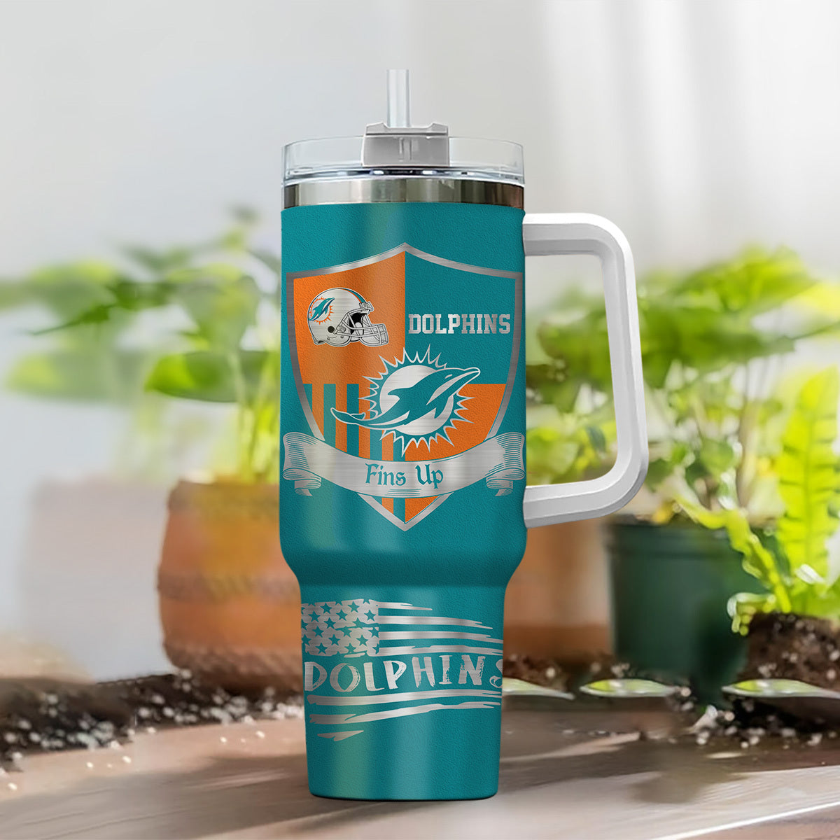 LIMITED EDITION - NEW CUSTOMIZED NFL19 MDP MIAMI DOLPHINS 40 OZ TUMBLER