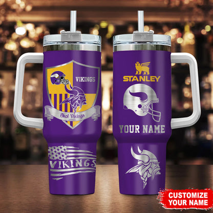 LIMITED EDITION - NEW CUSTOMIZED NFL05 MVK MINNESOTA VIKINGS 40 OZ TUMBLER