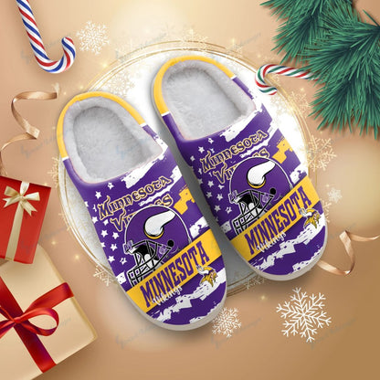 LIMITED EDITION - NEW CUSTOMIZED NFL05 MVK MINNESOTA VIKINGS FOAM SLIPPERS