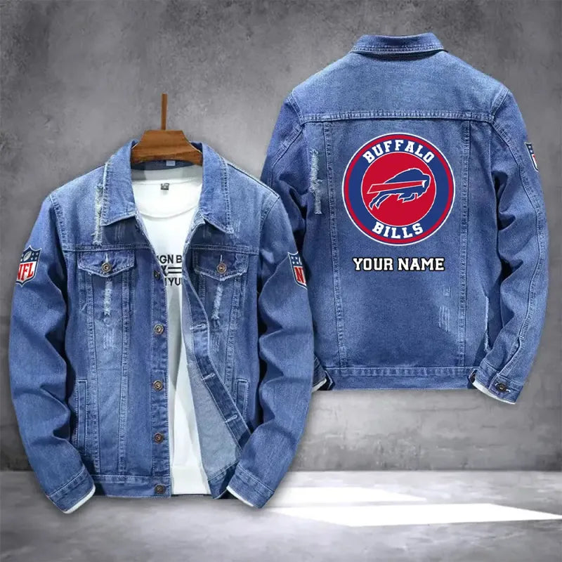 LIMITED EDITION - NEW PREMIUM NFL03 BFB BUFFALO BILLS DENIM JACKET