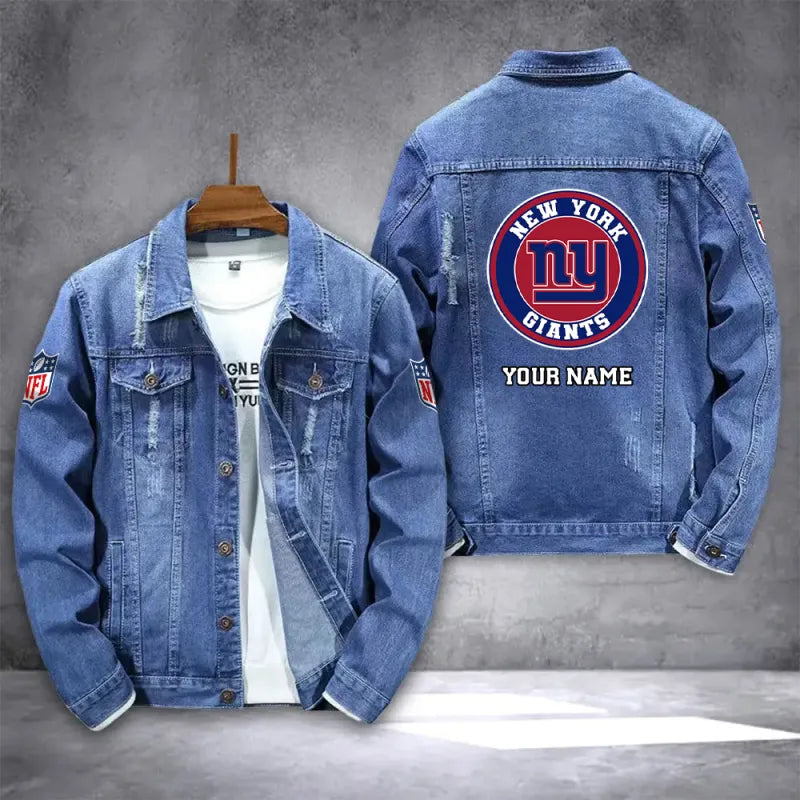 LIMITED EDITION - NEW PREMIUM NFL32 NYG  NEW YORK GIANTS DENIM JACKET