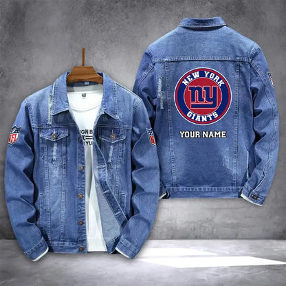 LIMITED EDITION - NEW PREMIUM NFL32 NYG  NEW YORK GIANTS DENIM JACKET