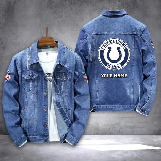 LIMITED EDITION - NEW PREMIUM NFL17 IDC INDIANAPOLIS COLTS DENIM JACKET