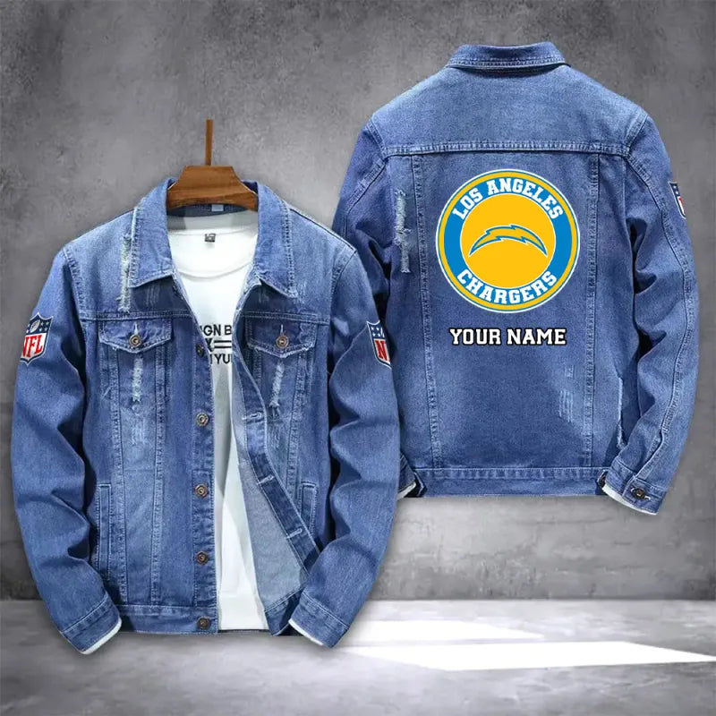 LIMITED EDITION - NEW PREMIUM NFL09 LAC  LOS ANGELES CHARGERS DENIM JACKET