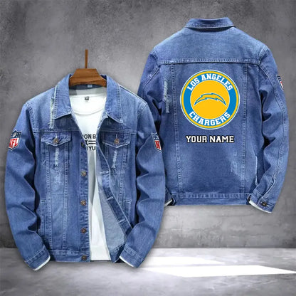 LIMITED EDITION - NEW PREMIUM NFL09 LAC  LOS ANGELES CHARGERS DENIM JACKET