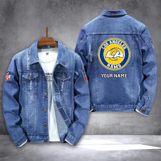 LIMITED EDITION - NEW PREMIUM NFL22 LAR  LOS ANGELES RAMS DENIM JACKET