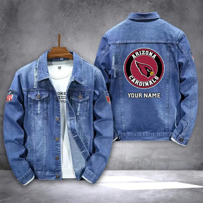 LIMITED EDITION - NEW PREMIUM NFL20 ARC ARIZONA CARDINALS DENIM JACKET