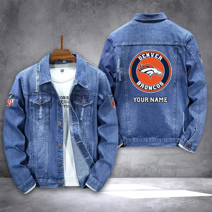 LIMITED EDITION - NEW PREMIUM NFL13 DVB DENVER BRONCOS DENIM JACKET