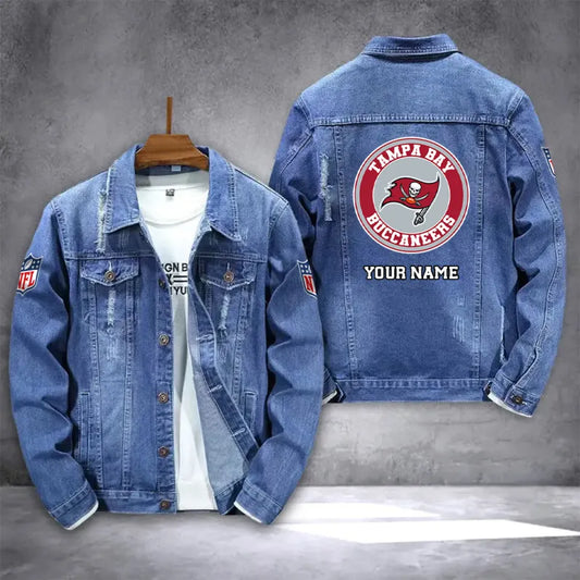 LIMITED EDITION - NEW PREMIUM NFL10 TBB TAMPA BAY BUCCANEERS DENIM JACKET