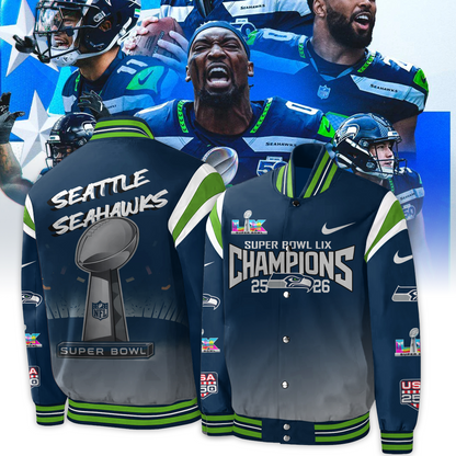 LIMITED EDITION - NEW CUSTOMIZED NFL06 SSH SEATTLE SEAHAWKS CHAMPIONS BASEBALL & BOMBER JACKET 05